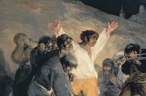 Erschießung der Verteidiger von Madrid, 3. Mai 1808 (Detail) von Francisco de Goya