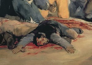 Erschießung der Verteidiger von Madrid, 3. Mai 1808 (Detail) von Francisco de Goya