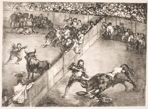 "La Division de la Place" [Stierkampf in geteilter Arena] von Francisco de Goya