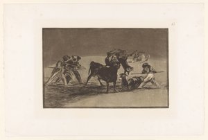 Mauren und Esel im Kampf mit einem Stier von Francisco de Goya
