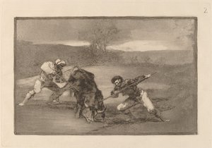 Eine andere Art zu Fuß zu jagen von Francisco de Goya