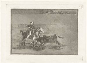 Pajuelera in der Arena von Zaragoza (La Tauromaquia)