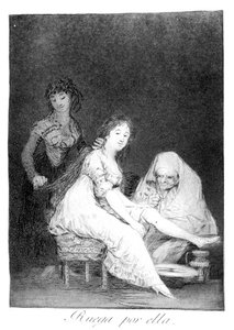 Sie betet für sie, 1799 von Francisco de Goya