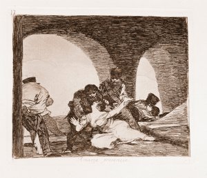 Die Schrecken des Krieges: Ein Mann Zeuge der Vergewaltigung seiner Frau von Francisco de Goya