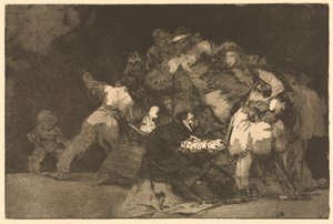 Die Sprichwörter: Allgemeine Torheit, 1864 von Francisco de Goya