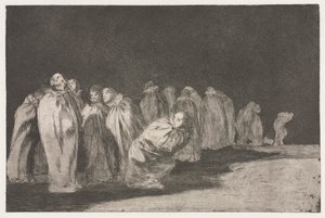 Die Sprichwörter: Die Männer in Säcken von Francisco de Goya