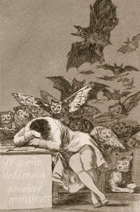 Der Schlaf der Vernunft gebiert Ungeheuer von Francisco Goya von Francisco de Goya