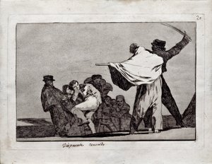 Bekannte Torheit aus der Serie Los Disparates Follies von Francisco de Goya