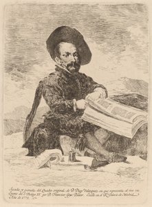 Ein Zwerg (Un enano) von Francisco de Goya after Diego Velázquez