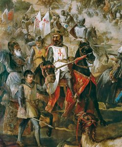 Reconquista von Spanien: Schlacht von Las Navas de Tolosa am 16.07.1212 zwischen der christlichen Armee und der Armee der Mauren. (Detail)