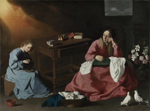 Christus und die Jungfrau im Haus von Nazareth, ca. 1640