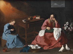Christus und die Jungfrau im Haus von Nazareth, ca. 1640