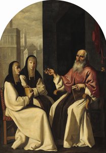 Heiliger Hieronymus mit der heiligen Paula und der heiligen Eustochium von Francisco de Zurbaran