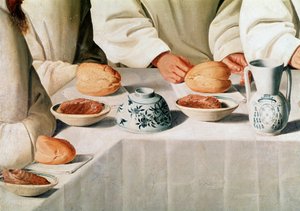 Das Wunder des heiligen Hugo im Refektorium des Kartäuserklosters (Detail)