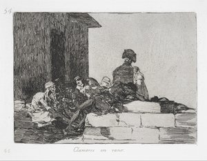 Vergebliche Klagen (Clamores en vano) aus der Serie Die Schrecken des Krieges (Los Desastres de la Guerra)