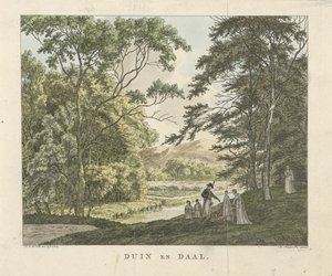 Spaziergänger bei der Landvilla Duin en Daal von Franciscus Andreas Milatz