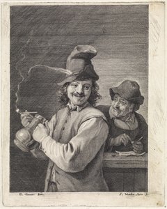 Bauer mit Krug und Pfeife
