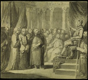 Zar Wassili IV Iwanowitsch Schuiski vor König Sigismund III. Wasa