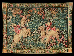 Exotische Verdetapisserie, möglicherweise Tournai, ca. 1520-50