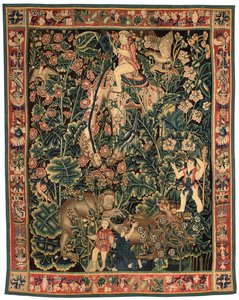 Exotische Verdetapisserie, wahrscheinlich Tournai, erste Hälfte des 16. Jahrhunderts