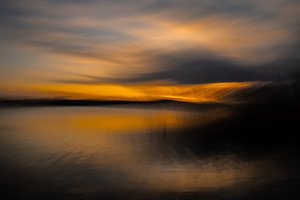 Abstraktes Sonnenuntergangsglühen