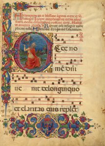Blatt aus dem Antiphonar des Kardinals Bessarion von Franco dei Russi