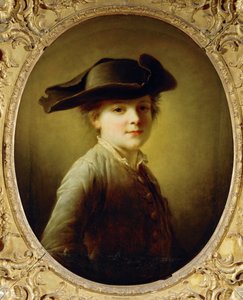 Jeune garcon au tricorne von Francois Hubert Drouais