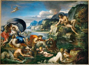 Acis und Galatea verstecken sich vor Polyphem von Francois (1590 1650) (after) Perrier