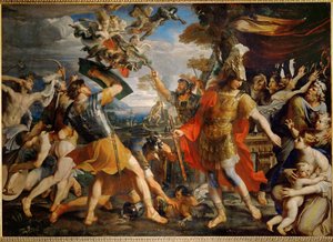 Aeneas und seine Gefährten kämpfen gegen die Harpyien von Francois (1590 1650) (after) Perrier