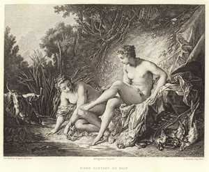 Diana verlässt das Bad von Francois (after) Boucher