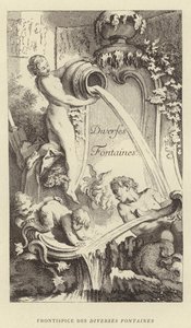 Frontispiz der Verschiedenen Brunnen (Stich) von Francois (after) Boucher