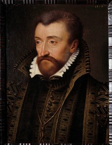 Porträt von Antoine de Bourbon, Herzog von Vendome, Gemälde der Schule von Francois Clouet, 1560, Pau, Musee du Chateau von Francois (school of) Clouet