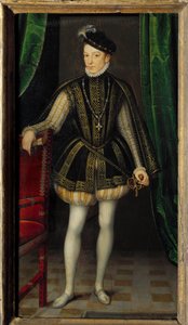 Porträt von Karl IX. (1550 - 1574) von Francois (workshop of) Clouet