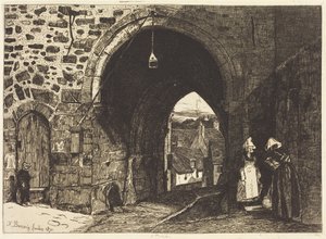 Das Tor von St. Malo in Dinan von François Bonvin