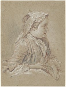 Junge Frau mit Spitzenhaube
