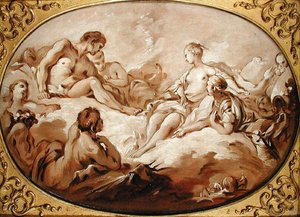 Die Apotheose des Aeneas, oder Aeneas wird von Venus den Göttern vorgestellt, ca. 1746
