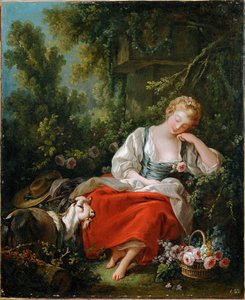 Die träumende Schäferin von Francois Boucher