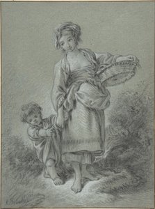 Frau und Junge