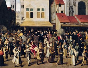 Prozession der Heiligen Liga im Jahr 1590 von Francois Bunel