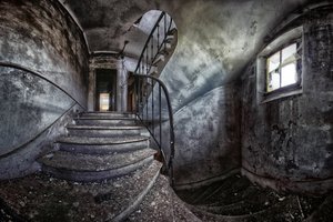 Verlassene Wendeltreppe
