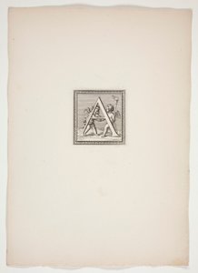 Ein Monogramm mit Putti