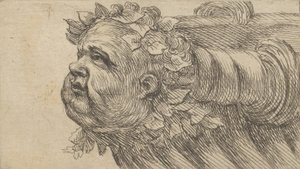 Kopf eines Kindes auf dem Bug eines Schiffes, aus Divers Masques, ca. 1635-45 von Francois Chauveau