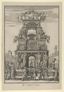 Triumphbogen zu Ehren von Kardinal Mazarin nach dem Pyrenäenfrieden, ca. 1664-65 von Francois Chauveau