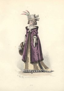 Frau im pelzgefütterten Kapuzenmantel, Zeit von Marie Antoinette von Francois Claudius Compte Calix