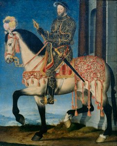 Porträt von Franz I. von Frankreich zu Pferd