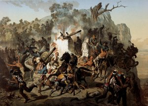 Niederlage der Modocs am 15. April 1873 von Francois Constant Mes