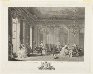 Die Versammlung im Salon von Francois Dequevauviller