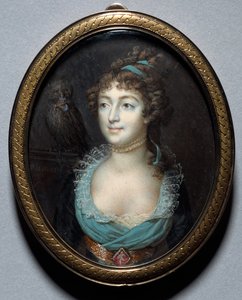 Porträt von Mademoiselle Marie-Anne Adelaide Le Normand, um 1793 von Francois Dumont