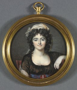 Porträt einer Frau in einem braunen Kleid, 1795 von Francois Dumont