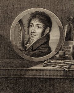 Porträt des Harfenisten und Komponisten Jean-Aimé Vernier 1769-1840